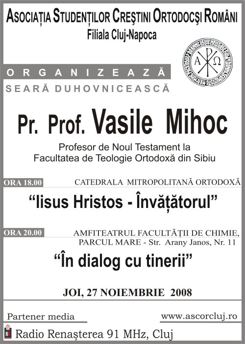 Parintele Vasile Mihoc, Seara Duhovniceasca