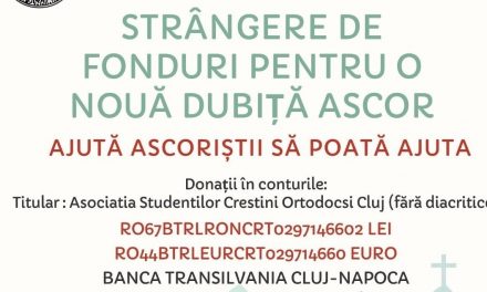 Strângere de fonduri pentru o nouă dubiță ASCOR – AJUTĂ ASCORIȘTII SĂ POATĂ AJUTA